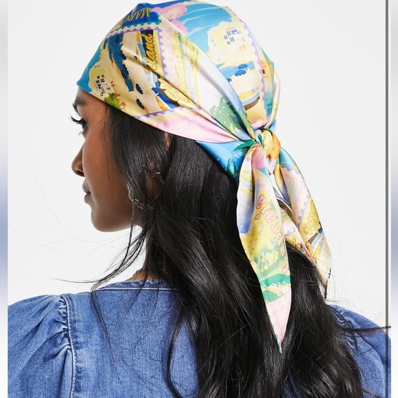 Topshop Blue Denim Crop Top - Picture 2 of 8